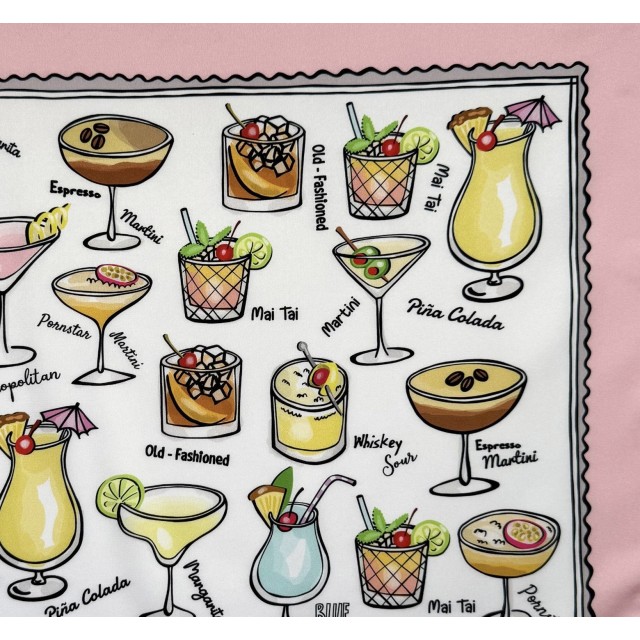 Cocktails Pink scarf