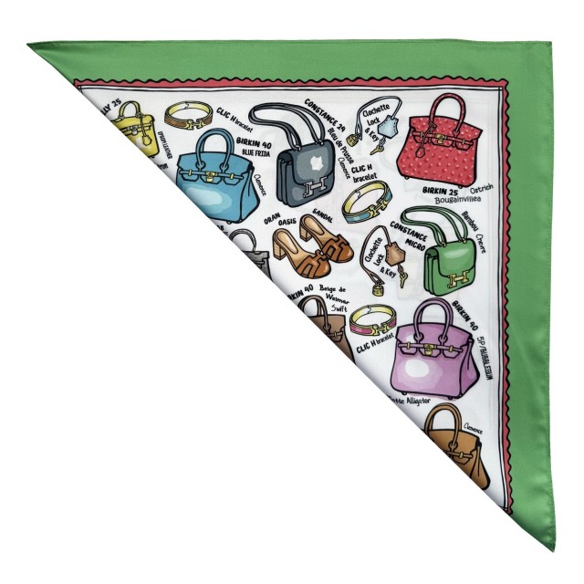 Kelly or Birkin? /green scarf
