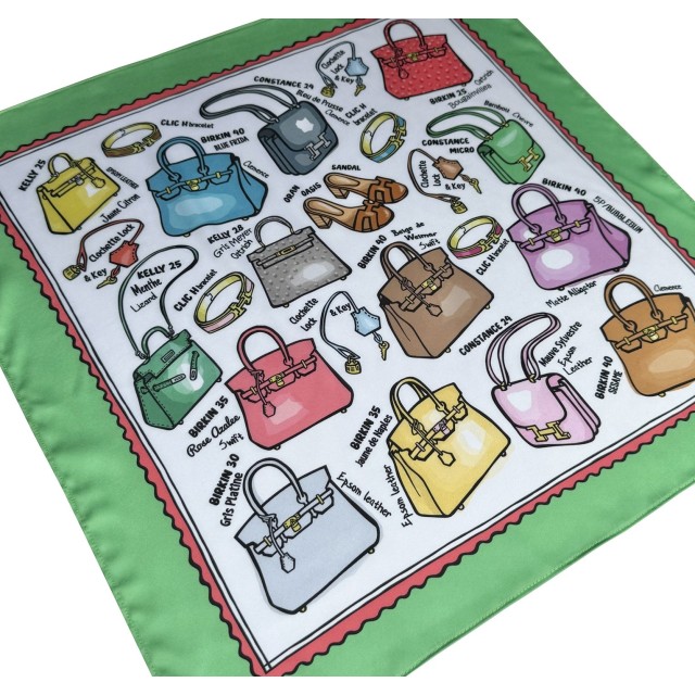 Kelly or Birkin? /green scarf
