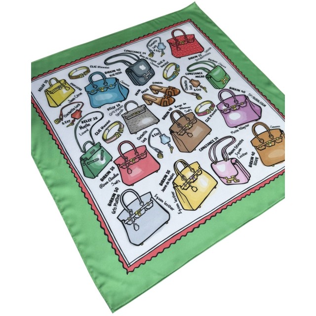 Kelly or Birkin? /green scarf