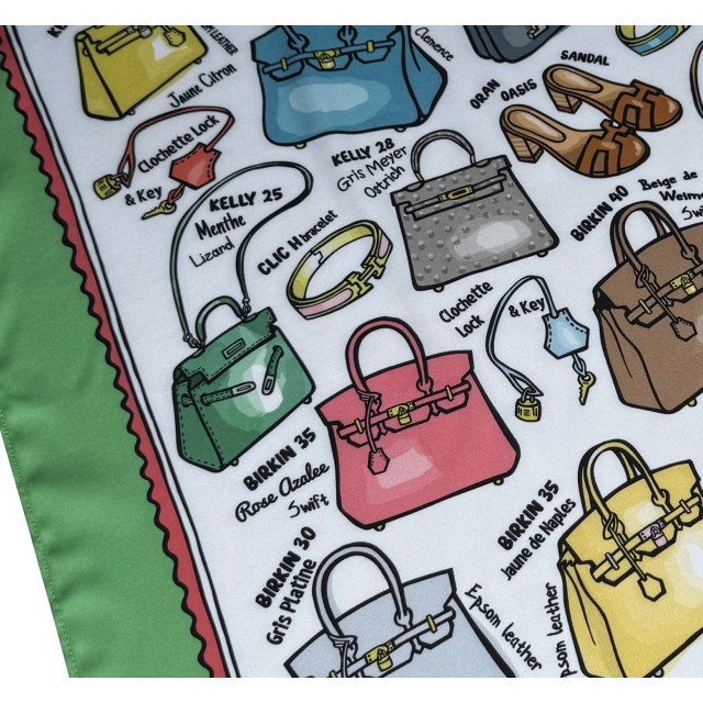 Kelly or Birkin? /green scarf