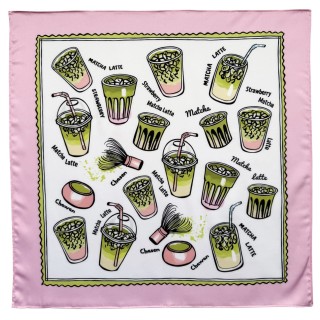 Matcha Latte /pink scarf
