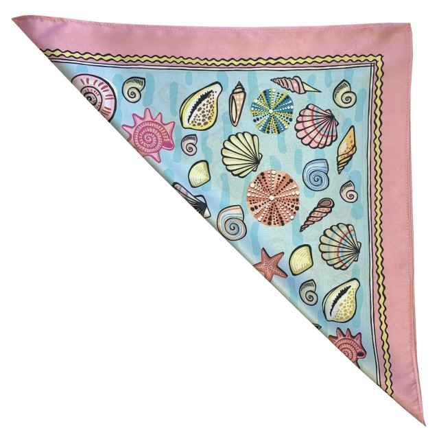 Pastel Shells Scarf (pink)