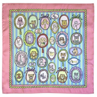 Dogs Scarf (pink)