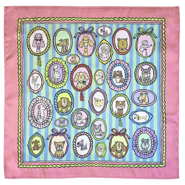 Dogs Scarf (pink)