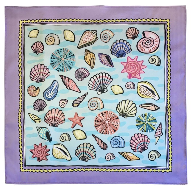 Pastel Shells Scarf (purple)