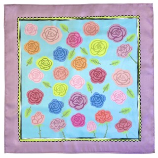 Pastel Roses Scarf (purple)