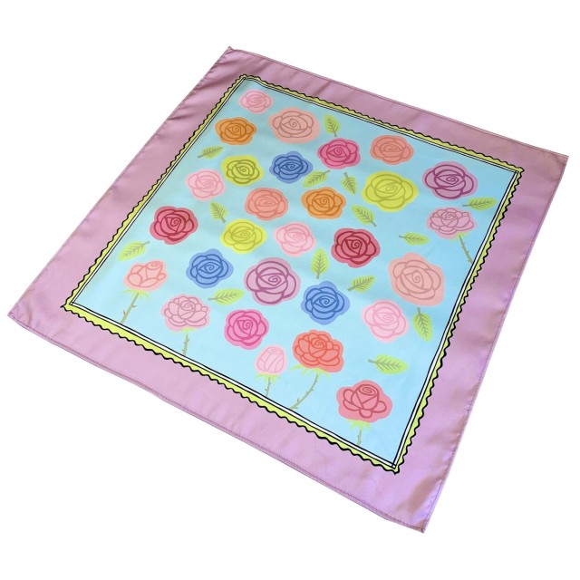 Pastel Roses Scarf (purple)