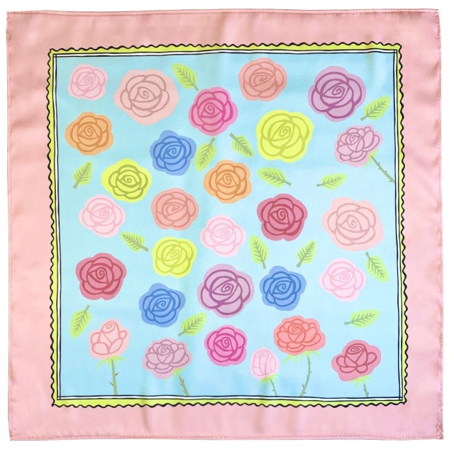 Pastel Roses Scarf (pink)