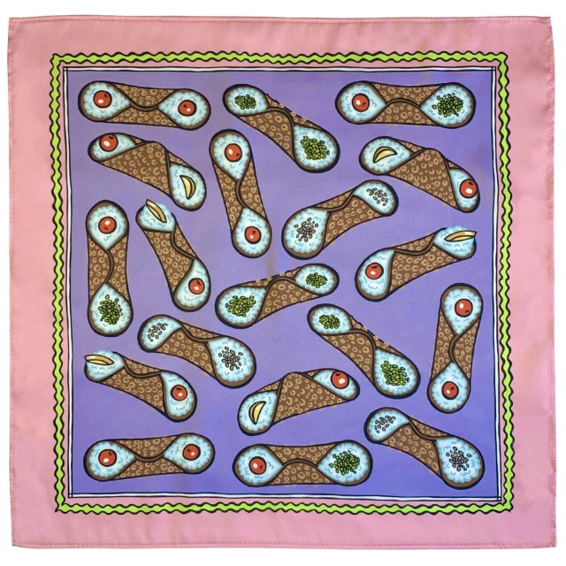 Sicilian Cannoli Scarf (purple)