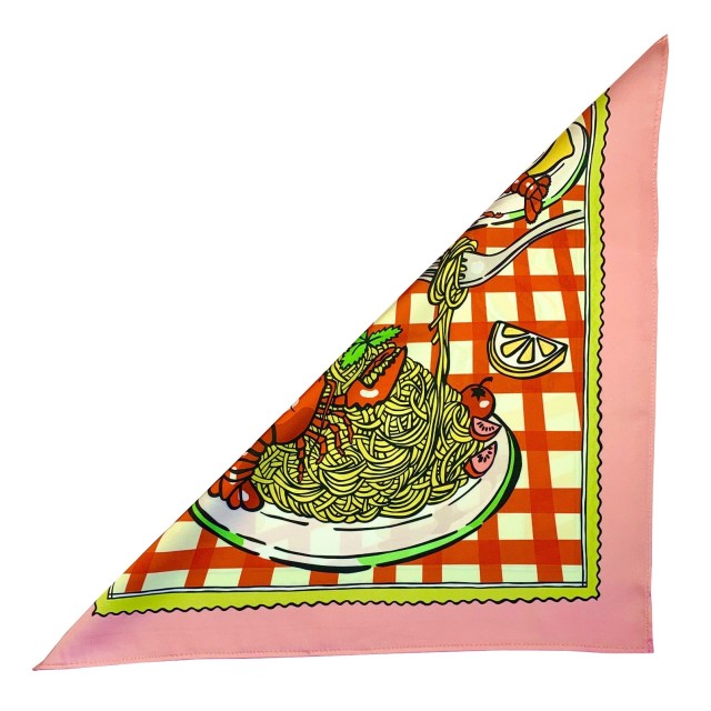 Lobster Pasta Scarf (pink)