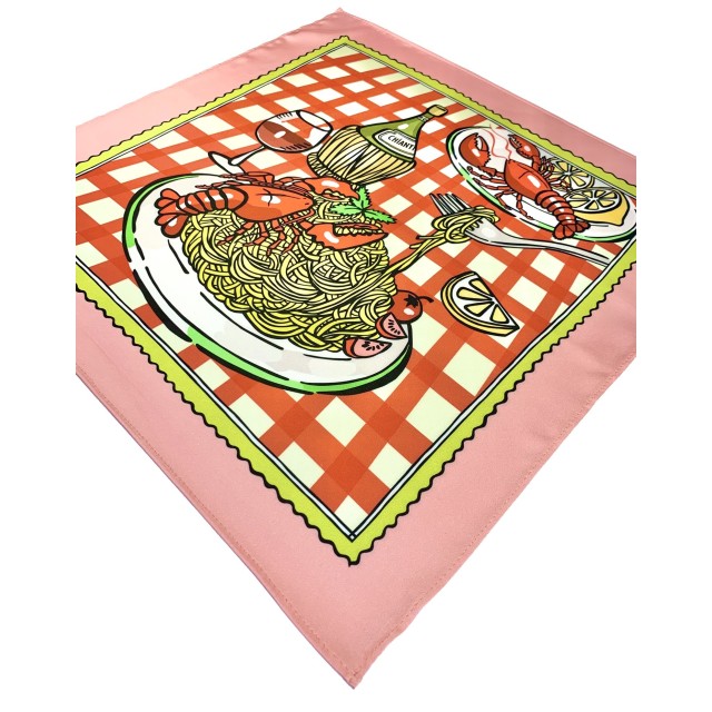 Lobster Pasta Scarf (pink)