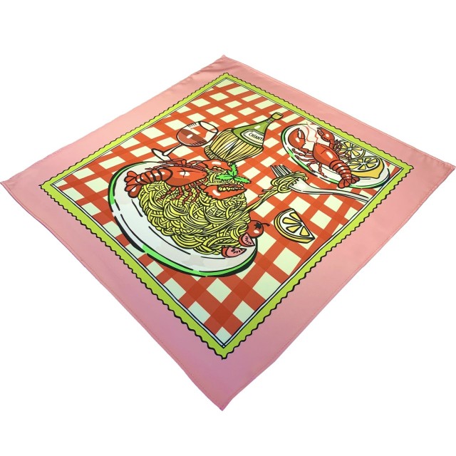 Lobster Pasta Scarf (pink)