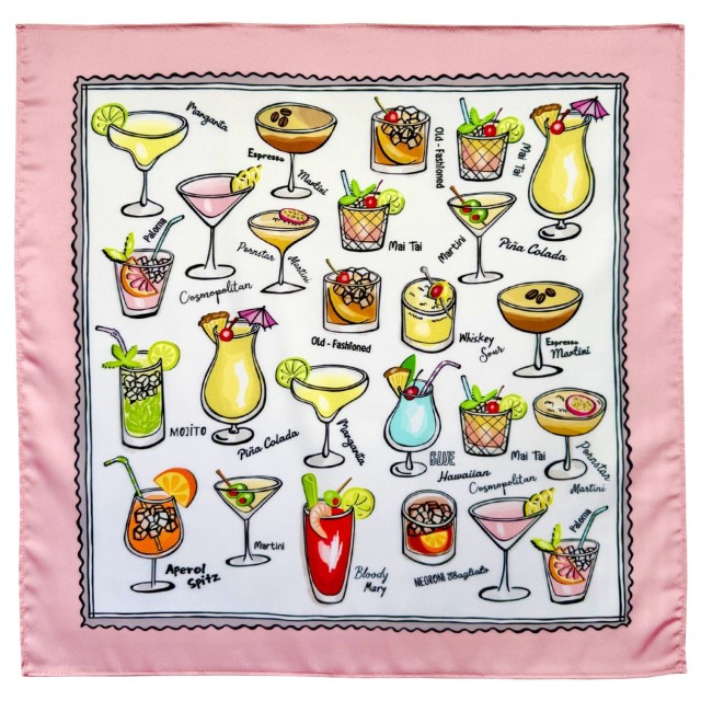 Cocktails Pink scarf