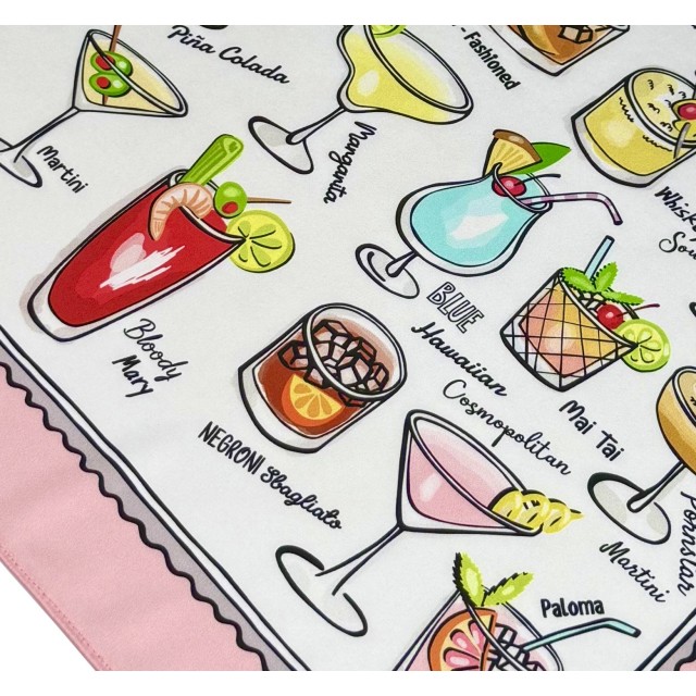 Cocktails Pink scarf