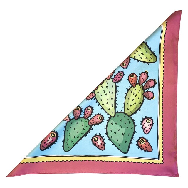 Cactus Fig Scarf (Blue)