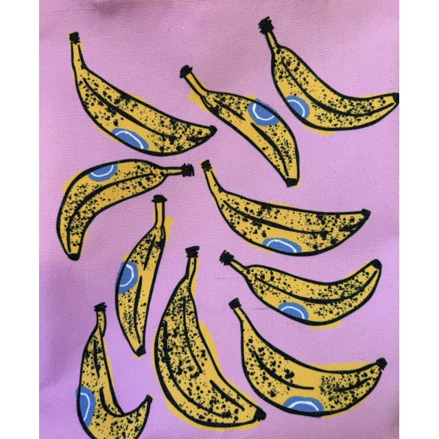 Banana textile tote bag