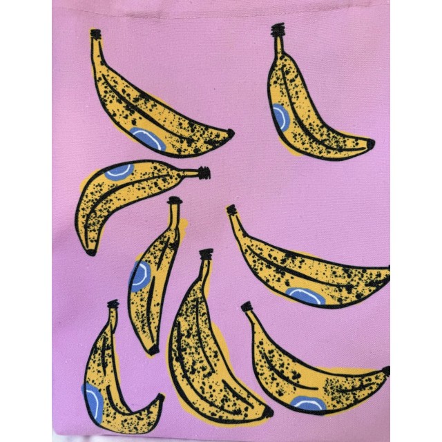 Banana textile tote bag