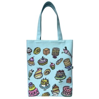 Cakes textile tote bag
