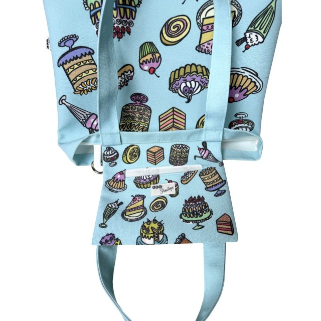 Cakes textile tote bag