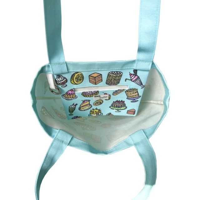 Cakes textile tote bag