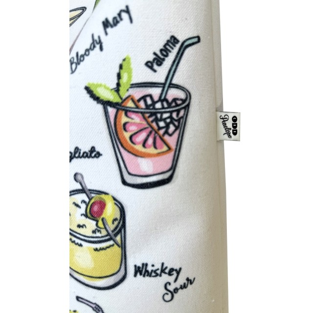 Cocktails textile tote bag