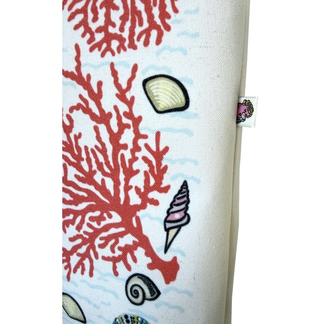 Coral textile tote bag