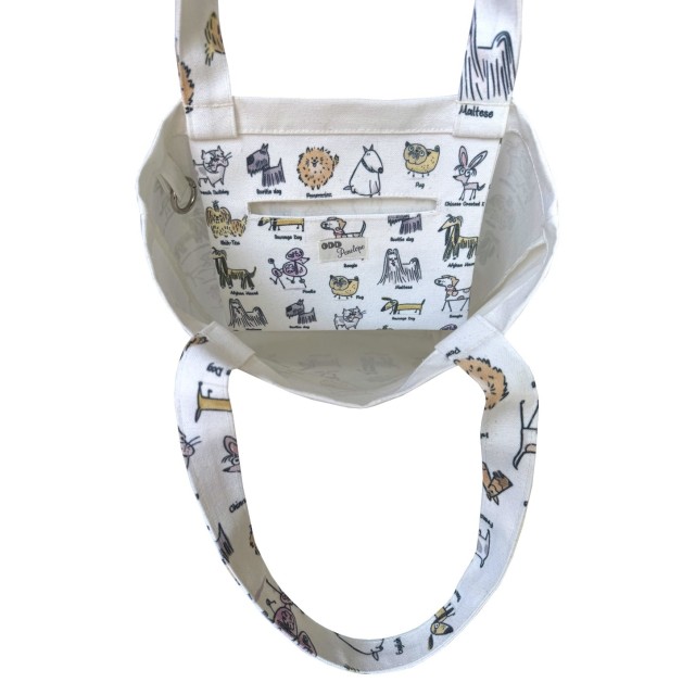 Doggos textile tote bag