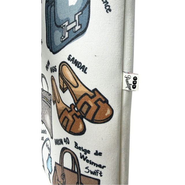 Kelly or Birkin? textile tote bag