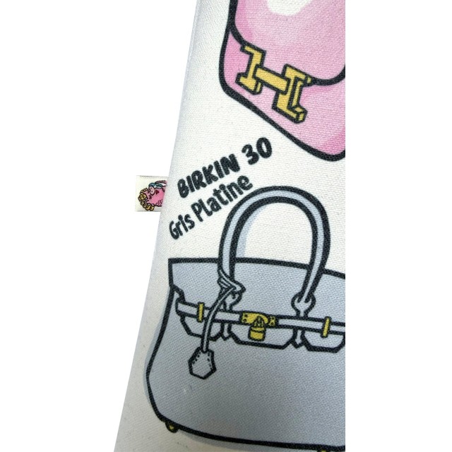 Kelly or Birkin? textile tote bag