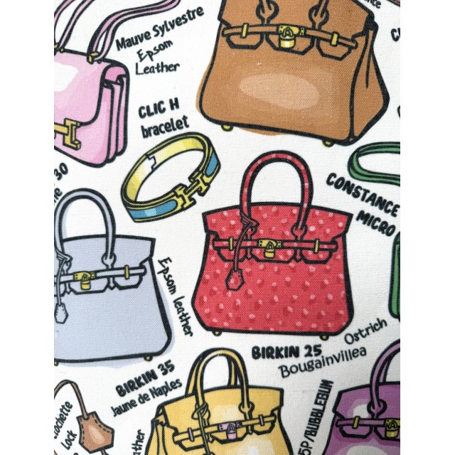 Kelly or Birkin? textile tote bag