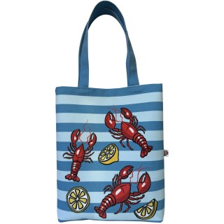 Lobster / blue textile tote...
