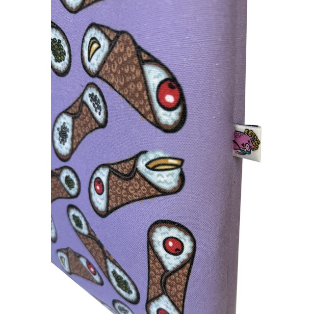 Cannoli / lilac textile tote bag