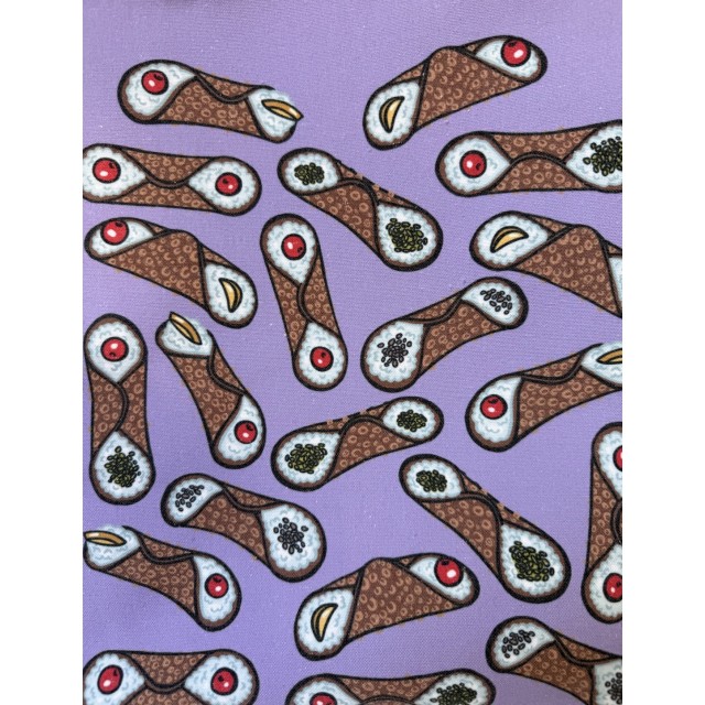 Cannoli / lilac textile tote bag