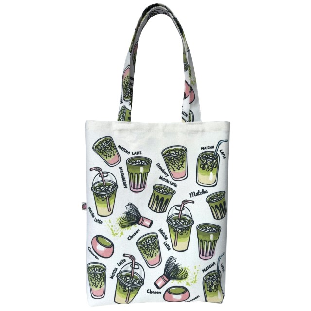 Matcha Latte textile tote bag