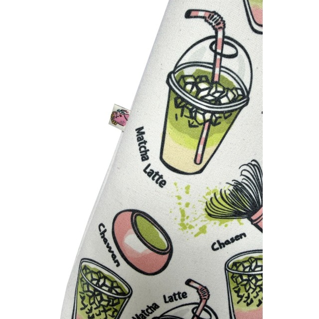 Matcha Latte textile tote bag