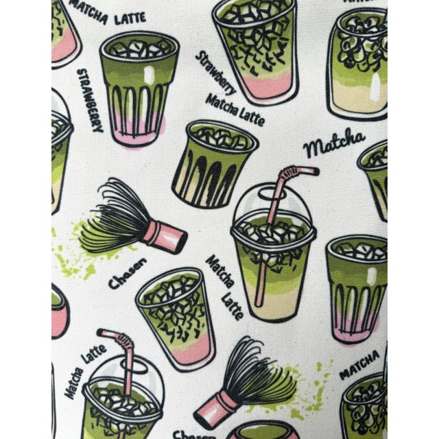 Matcha Latte textile tote bag