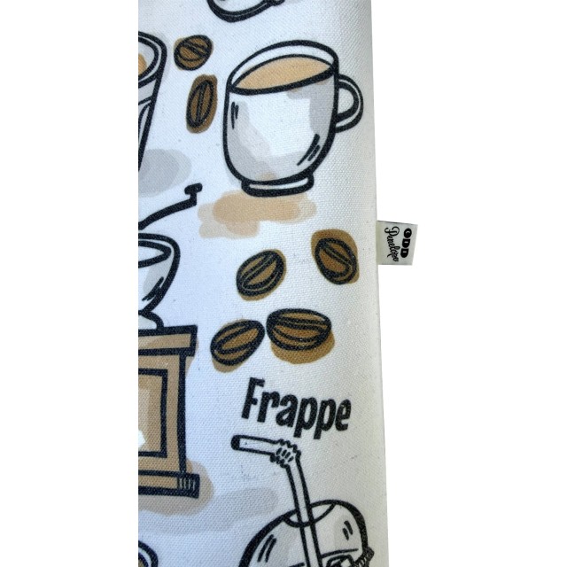 Coffeeholic textile tote bag