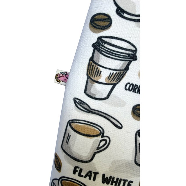 Coffeeholic textile tote bag