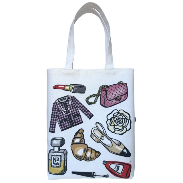 Parisian textile tote bag
