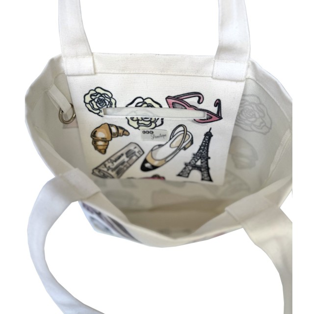 Parisian textile tote bag