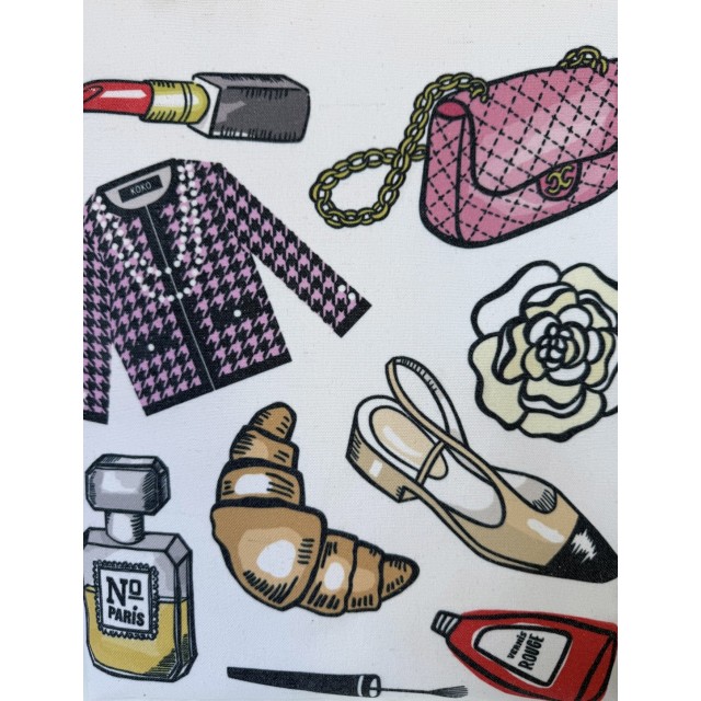 Parisian textile tote bag