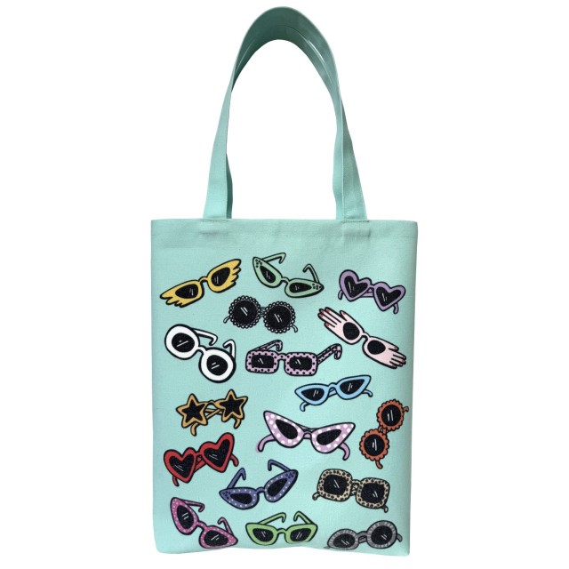 Sunglasses textile tote bag