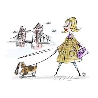 Checked coat